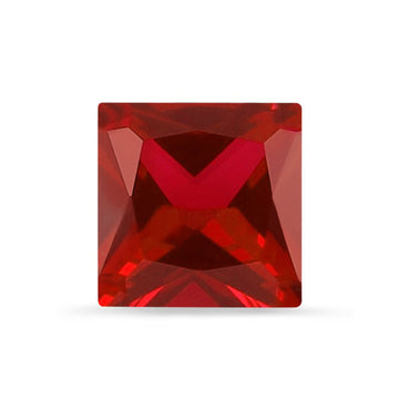 Princess Cut Garnet CZ Loose Gemstones